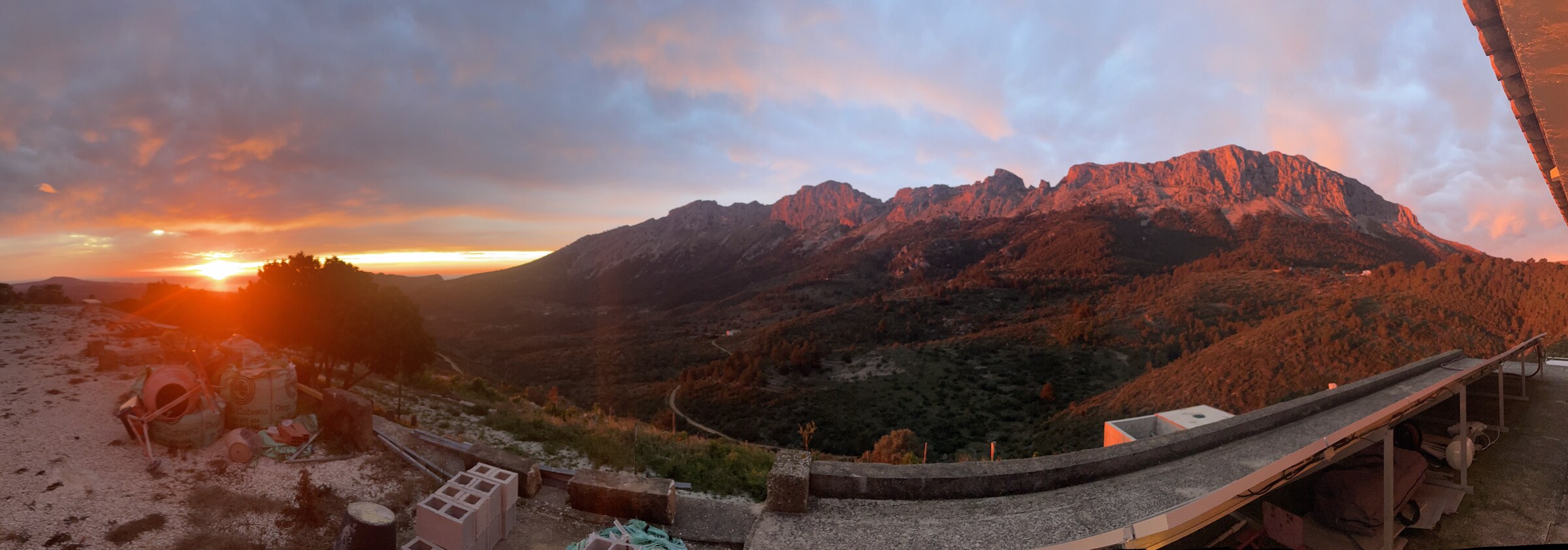 Panoramische zonsopkomst